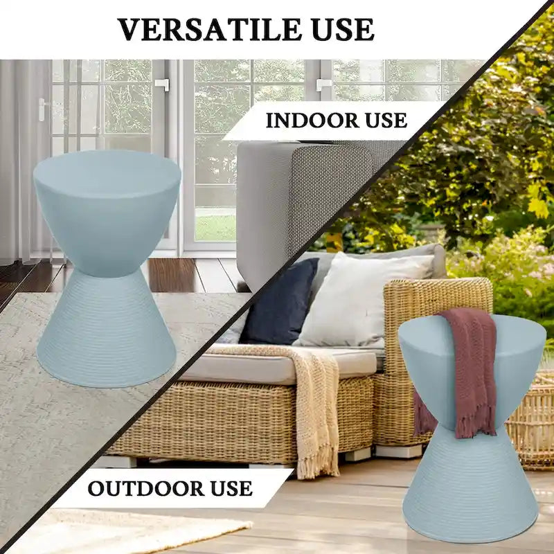 Boyd Round Side Table Ribbed Design Base Accent End Table with Removable Lid for Living Room & Bedroom