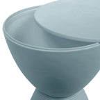 Boyd Round Side Table Ribbed Design Base Accent End Table with Removable Lid for Living Room & Bedroom
