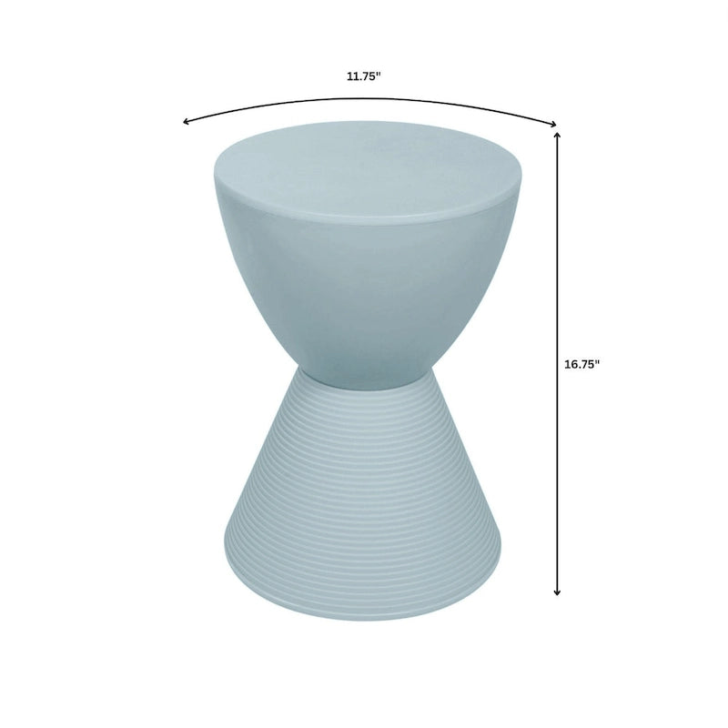 Boyd Round Side Table Ribbed Design Base Accent End Table with Removable Lid for Living Room & Bedroom