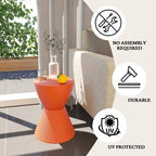 Boyd Round Side Table Ribbed Design Base Accent End Table with Removable Lid for Living Room & Bedroom