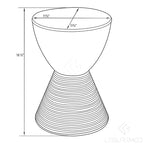 Boyd Round Side Table Ribbed Design Base Accent End Table with Removable Lid for Living Room & Bedroom