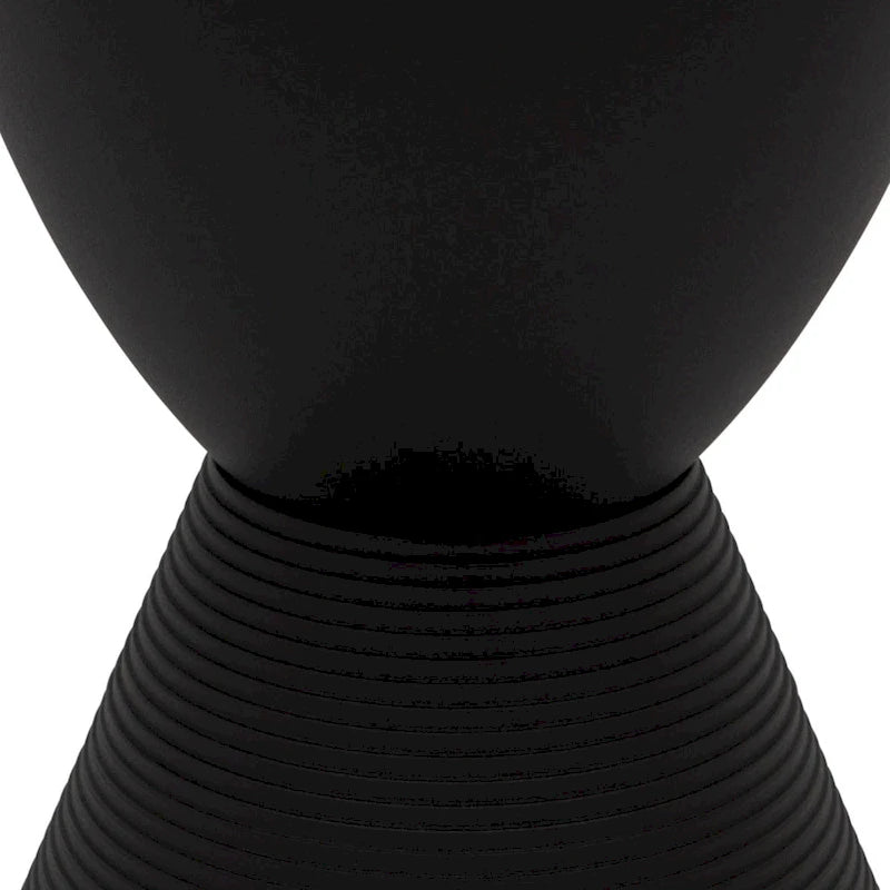 Boyd Round Side Table Ribbed Design Base Accent End Table with Removable Lid for Living Room & Bedroom