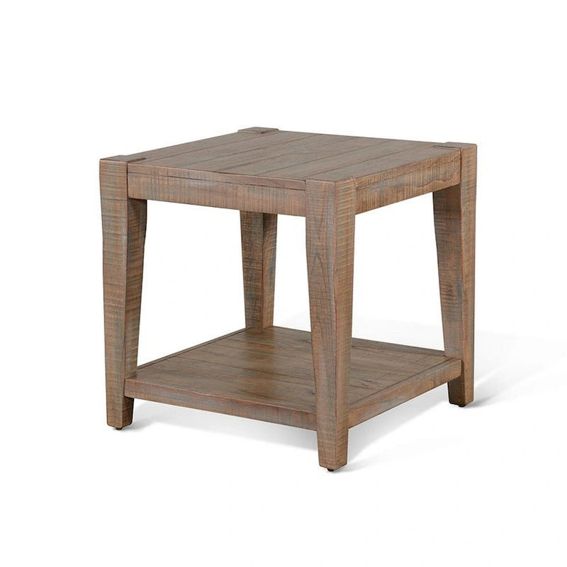 Tavolino laterale Lilly, 1 ripiano, mogano marrone chiaro, 60x60 cm