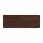 Consolle in Legno Massello con Design Scanalato, Miele e Nero