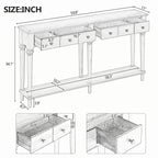 Tavolo da ingresso con 4 cassetti (Espresso)