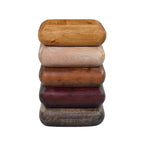 Tavolino da Salotto Zyra da 30 cm, Design Scolpito a Pila, Artigianato in Legno di Mango e Acacia, Marrone