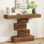 Tavolo consolle industriale in legno da 42 pollici per l'ingresso del soggiorno - 11,8P x 42,5L x 31,5A