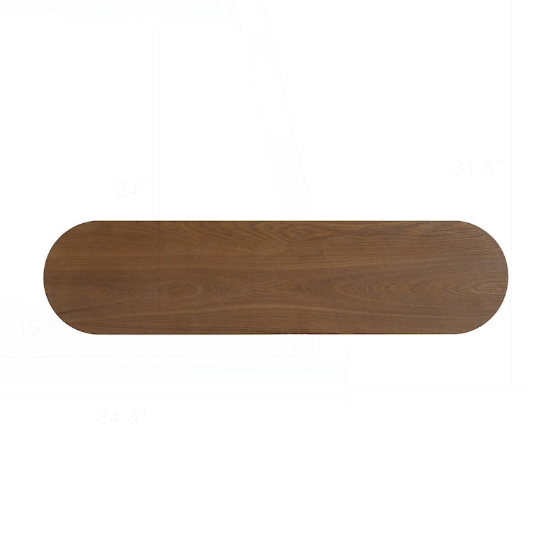 Versatile Slim Console Table with Open Shelf and Stylish Wood Grain for Living Room