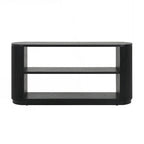 Versatile Slim Console Table with Open Shelf and Stylish Wood Grain for Living Room