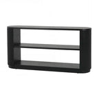 Versatile Slim Console Table with Open Shelf and Stylish Wood Grain for Living Room
