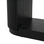 Versatile Slim Console Table with Open Shelf and Stylish Wood Grain for Living Room