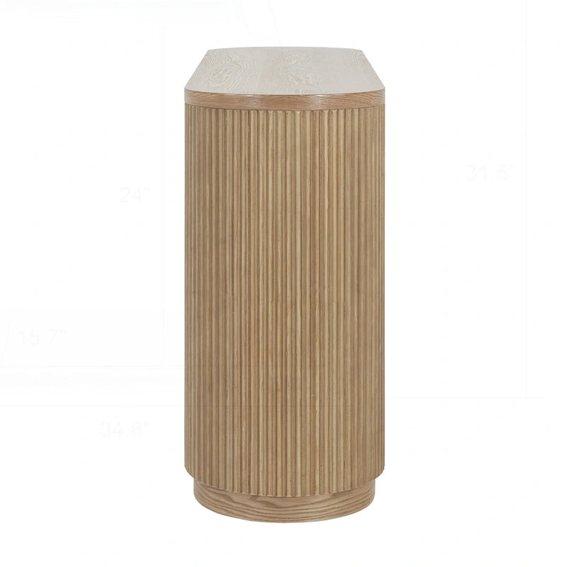 Versatile Slim Console Table with Open Shelf and Stylish Wood Grain for Living Room