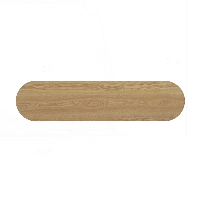 Versatile Slim Console Table with Open Shelf and Stylish Wood Grain for Living Room