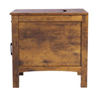 Tavolino da divano in truciolato di legno naturale con cassetto e presa di corrente - 60,9 cm L x 35,6 cm P x 61 cm H