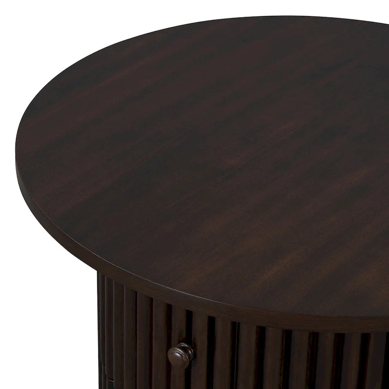 Tavolino da caffè in MDF da 30,5" con cassetto e base a doghe