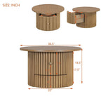 Tavolino da caffè in MDF da 30,5" con cassetto e base a doghe