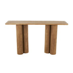 Wood Handmade Console Table with Pillar Legs - Brown - Roche River Decor
