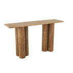 Wood Handmade Console Table with Pillar Legs - Brown - Roche River Decor