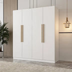 Armoire moderne autoportante en bois massif avec étagères de rangement