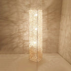 Plug In Column LED Rattan Floor Lamp for Living Room