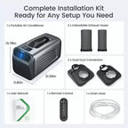 Condizionatore portatile Waykar 3-in-1 da 5000 BTU con deumidificatore e telecomando per tenda, campeggio e camper