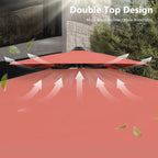 MAISON ARTS 12 FT Automatic Hydraulic Cantilever Umbrella Aluminum Pole 360 Degree Rotation