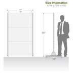 3-Panel Room Divider Screen with Geometric Pattern – Black Galvanized Steel