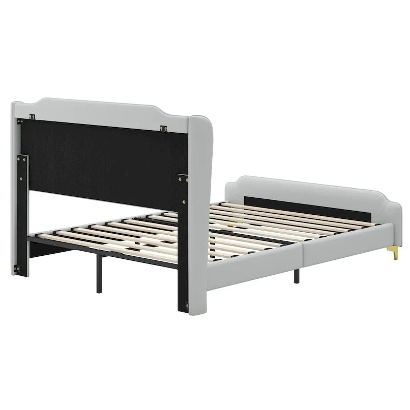 Modern Upholstered PU Leather Bed
