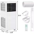 8K BTU Portable Air Conditioner - 3-in-1 Cooling, Dehumidifier & Fan for 350 Sq Ft with Sleep Mode & 1-Year Warranty