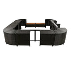 Spa Surround Spa Frame Quadrilateral Outdoor Rattan Sectional Sofa Set