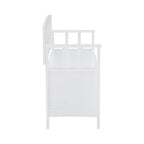 Migdalia Flip Top Slat Back Storage Entryway Bench