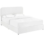 Modern Boucle Upholstered Queen Size Bed with Storage Drawers