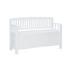Migdalia Flip Top Slat Back Storage Entryway Bench