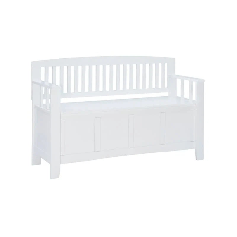 Migdalia Flip Top Slat Back Storage Entryway Bench