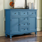 Rustic Brown Wood Accent Cabinet for Living Room Storage