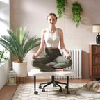 Pinmoco Ergonomic Criss Cross Office Chair, Height Adjustable Meditation Chair, 360 Swivel, Lumbar Support, Task and Office Chair, ADHD Chair