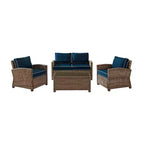 Bradenton 4pc Outdoor Wicker Conversation Set - Crosley