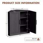 Dovelina Corner Cabinet with Adjustable Shelves Sideboard Buffet Wine Cabinet Kitchen and Dining Cabinet with Wood Doors - 31H x 31W, 36H x 31W