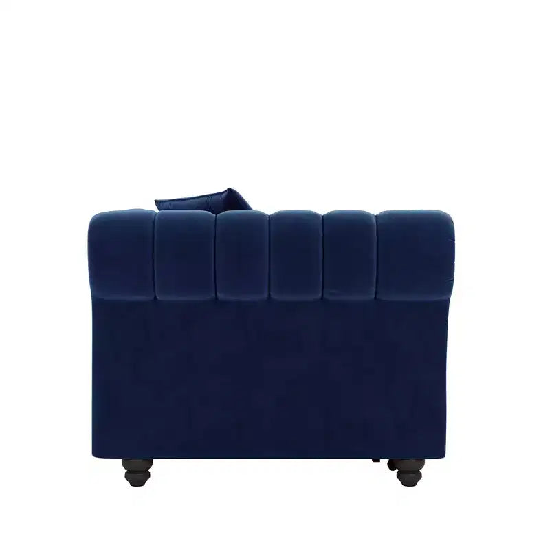 Whisen Velvet 3-in-1 King Size Pull-Out Sofa Bed & Convertible Sleeper Sofa with Movable Ottoman, Tufted Design