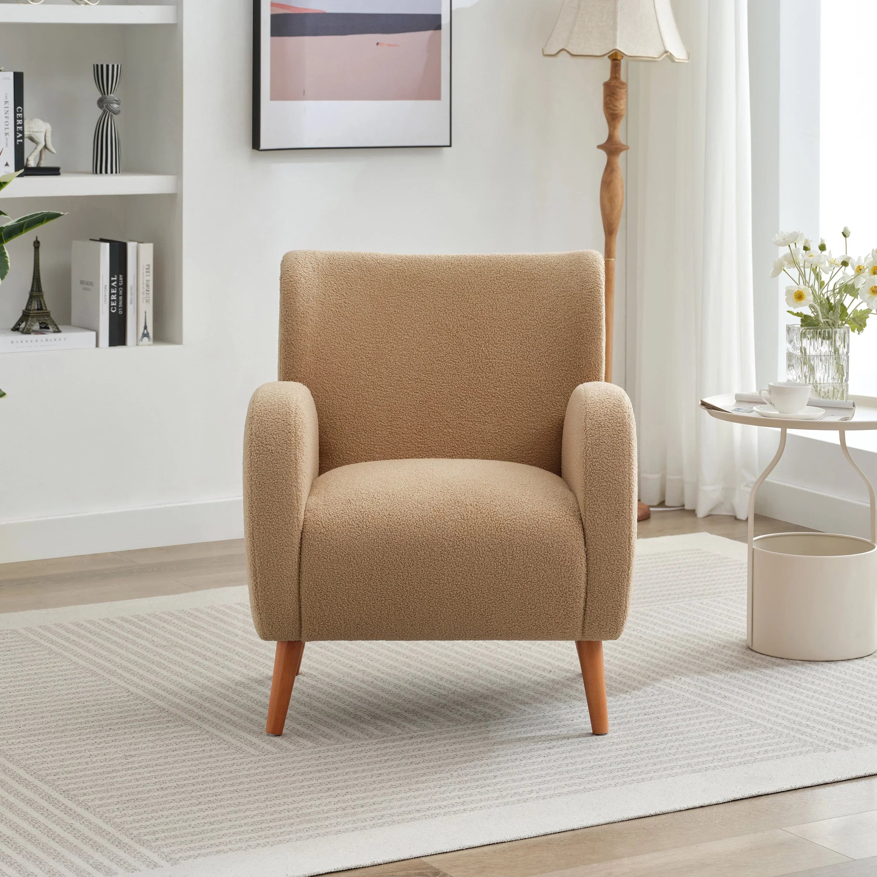 Modern Luxury Wingback Accent Arm Club Chair Single Sofa