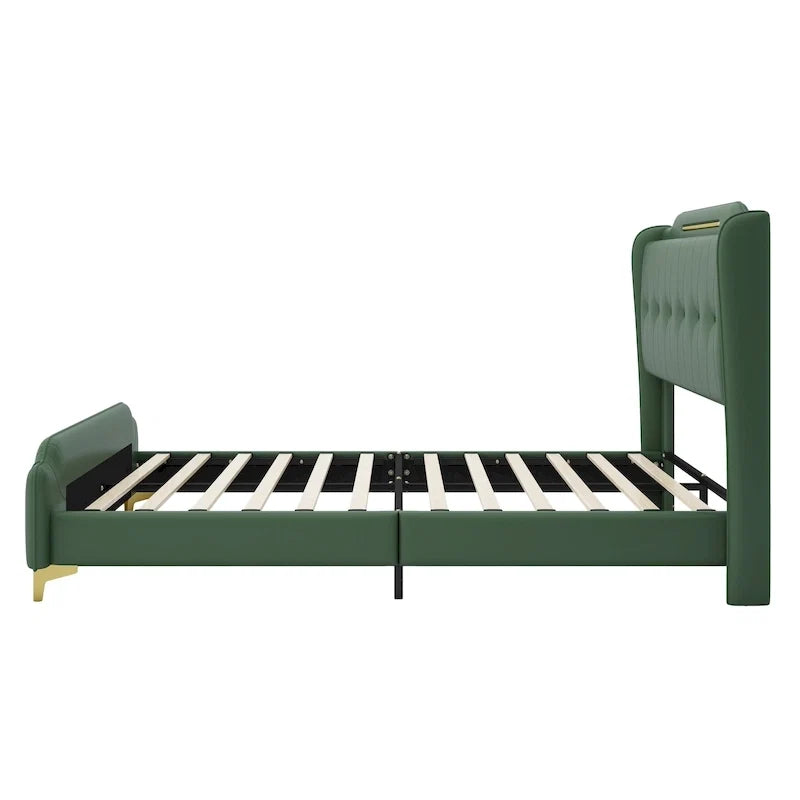 Modern Upholstered PU Leather Bed
