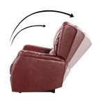 Genuine Leather Power Recliner with USB Port – Wingback Nailhead Set of 2