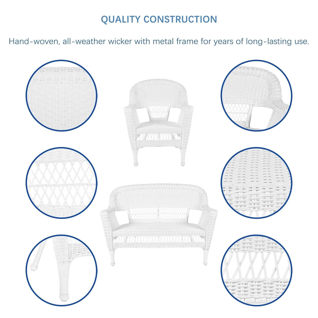 Wicker Patio 4-piece Conversation Set