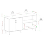 Middlebrook Cassandra 58-inch Bookmatch TV Stand