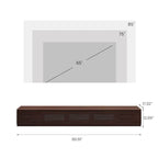 Minimalist TV Stand with DrawersSolid Wood Media Console with Cabinets, Flip-down Door, Walnut Veneer, Fully-Assembled
