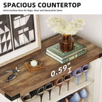 Meuble de rangement pour chaussures Moasis à 5 niveaux et 20 paires avec portes doubles pour entrée