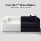 4-in-1 Convertible Sleeper Sofa Bed, 79 Frameless Corduroy Folding Floor Mattress Couch w/ Pillow, No Assembly Loveseat for Small Apartment
