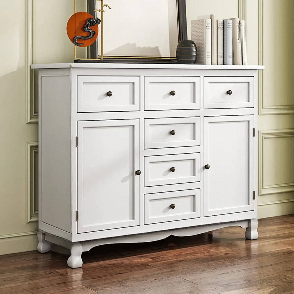 Rustic Brown Wood Accent Cabinet for Living Room Storage