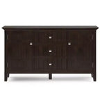 Credenza Madia Naturale: Portabottiglie, Ripiani Regolabili, Pino e Compensato