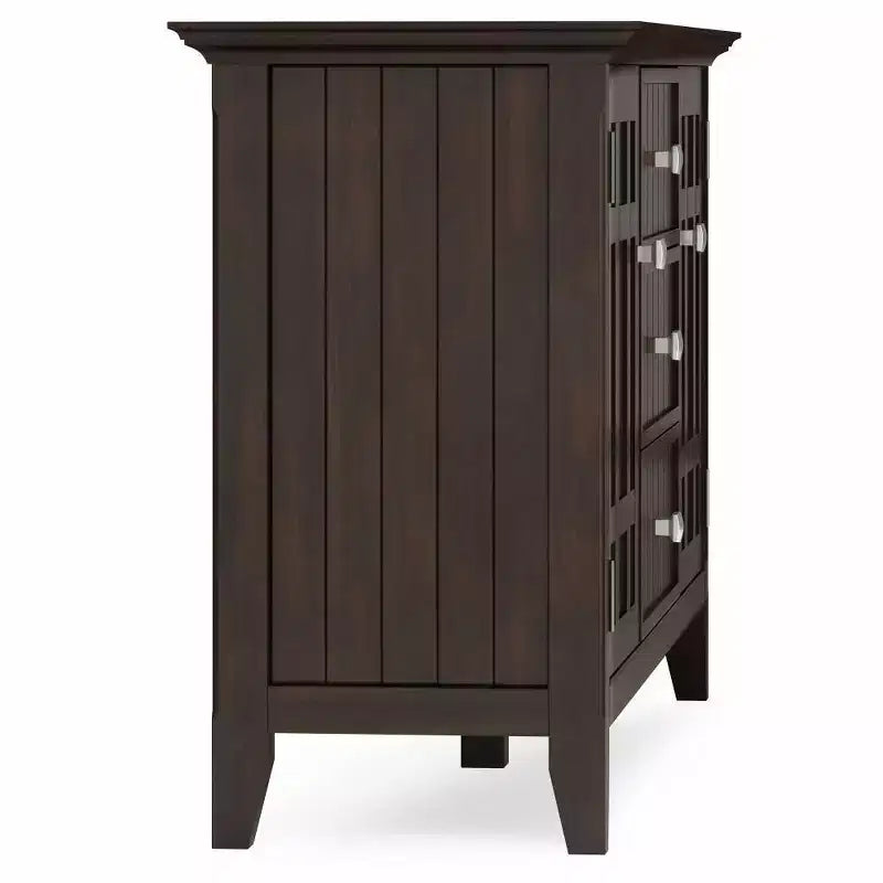 Credenza Madia Naturale: Portabottiglie, Ripiani Regolabili, Pino e Compensato